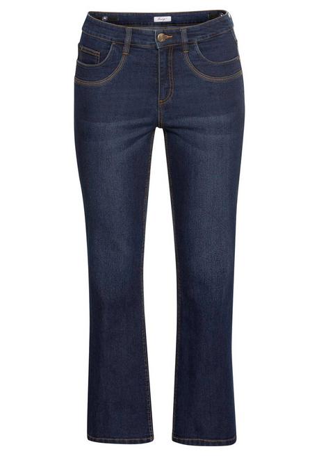 sheego Bootcut Jeans mit innen regulierbarer Bundweite - dark blue Denim sheego Nur für heute