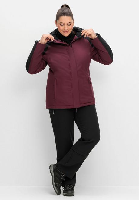 sheego Funktionsjacke mit Zwei-Wege-Reißverschluss - bordeaux-schwarz sheego Vierteljährliche Förderung