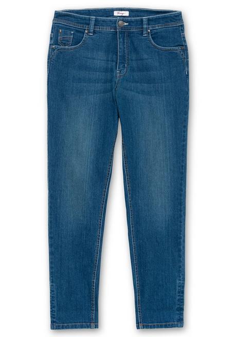 sheego Schmale Jeans mit Kontrastnähten - blue Denim sheego Bis zu 55% Rabatt
