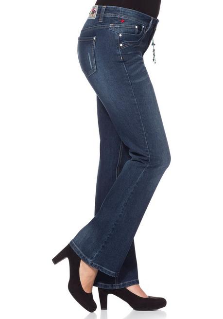 sheego by Joe Browns Bootcut Stretch-Jeans im Used-Look - dark blue Denim sheego Super Rabatt