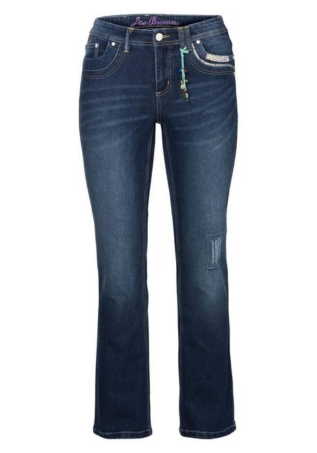 sheego by Joe Browns Bootcut Stretch-Jeans im Used-Look - dark blue Denim sheego Super Rabatt