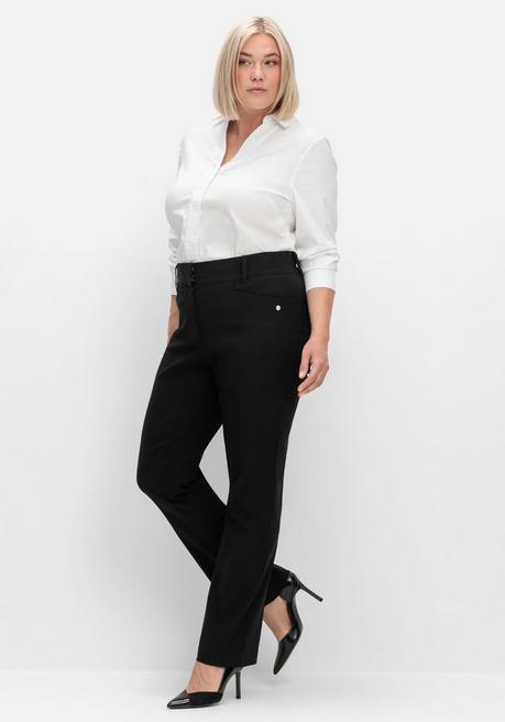 sheego CurvePerfect Hose, mit geradem Bein und Reißverschluss - schwarz sheego Riesige Rabatte