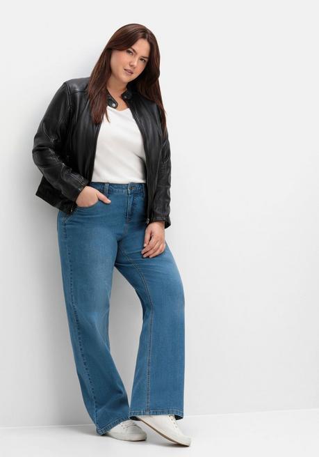 sheego Weite Jeans in Curvy-Schnitt ELLA - blue Denim sheego Angebote