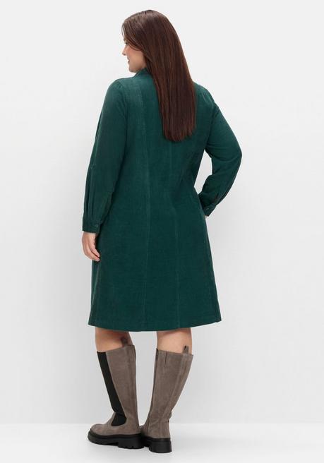 sheego Hemdblusenkleid aus weichem Cord - tiefgrün sheego Meist gekauft