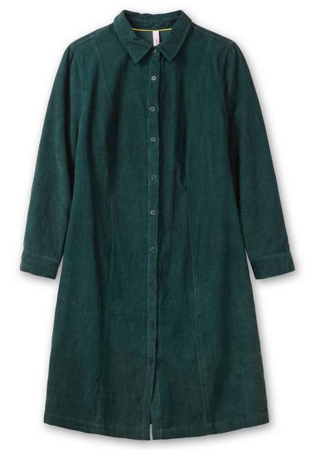 sheego Hemdblusenkleid aus weichem Cord - tiefgrün sheego Meist gekauft