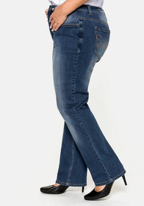 sheego Gerade Jeans mit Shaping-Einsatz - blue Denim sheego Kostenloser Versand
