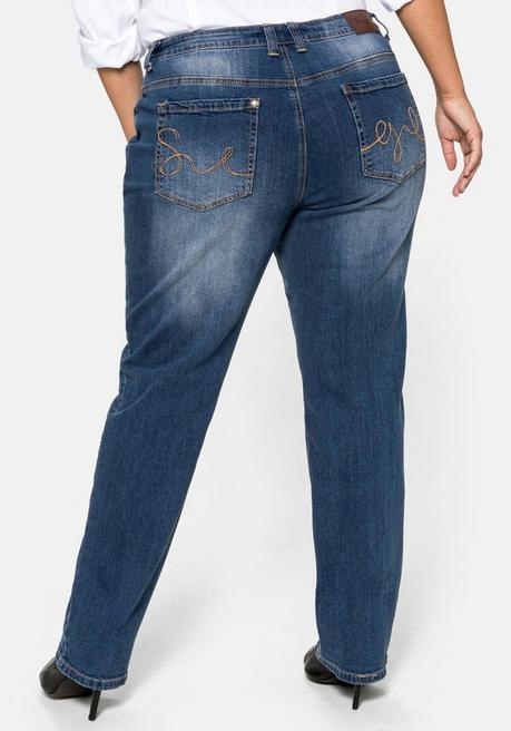 sheego Gerade Jeans mit Shaping-Einsatz - blue Denim sheego Kostenloser Versand