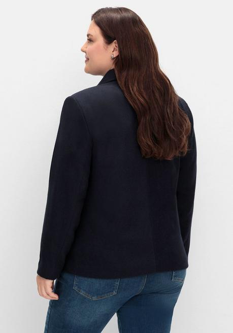 sheego Kurze, gefütterte Cabanjacke mit Wollanteil - tiefblau sheego Limitierter Zeitrabatt