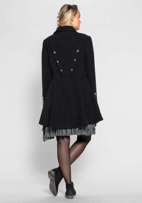 sheego by Joe Browns Kurzmantel im asymmetrischen Schnitt - schwarz sheego Fabrikpreis