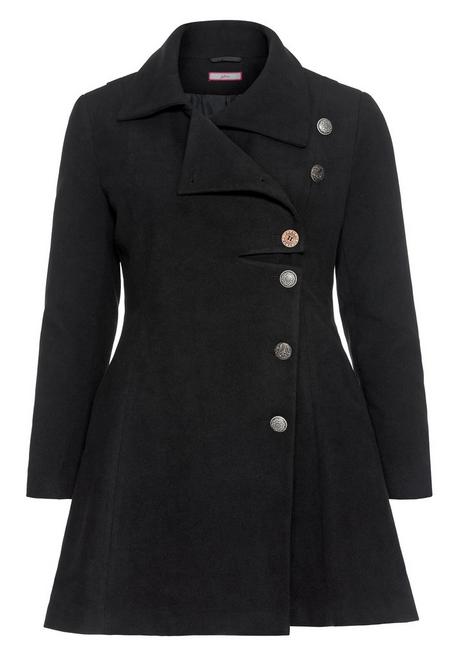 sheego by Joe Browns Kurzmantel im asymmetrischen Schnitt - schwarz sheego Fabrikpreis
