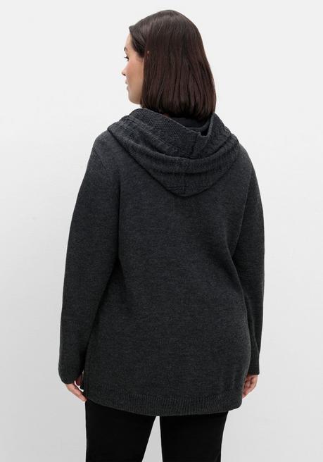 sheego by Joe Browns Cardigan mit Kapuze und Knopfverschluss - anthrazit sheego Osterangebot