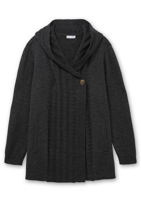 sheego by Joe Browns Cardigan mit Kapuze und Knopfverschluss - anthrazit sheego Osterangebot