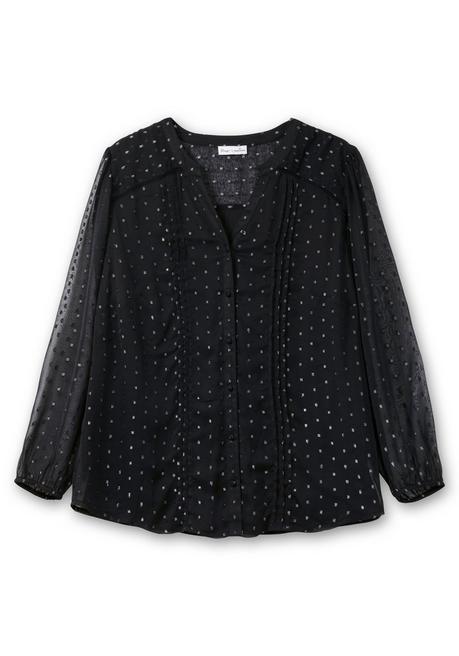 sheego by Joe Browns Chiffonbluse mit eingewebten Glanzfäden - schwarz gemustert sheego Online Outlet