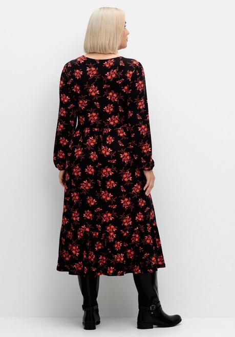 sheego by Joe Browns Jerseykleid mit floralem Alloverdruck - schwarz gemustert sheego Neuheiten