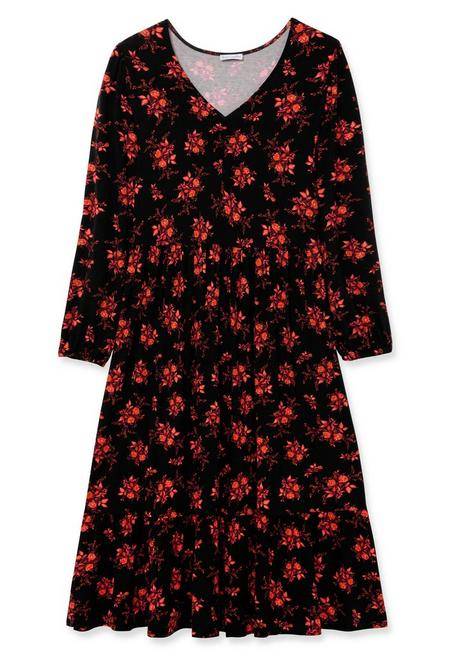 sheego by Joe Browns Jerseykleid mit floralem Alloverdruck - schwarz gemustert sheego Neuheiten