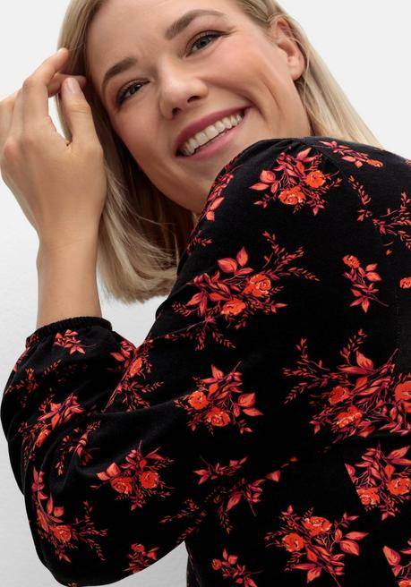 sheego by Joe Browns Jerseykleid mit floralem Alloverdruck - schwarz gemustert sheego Neuheiten