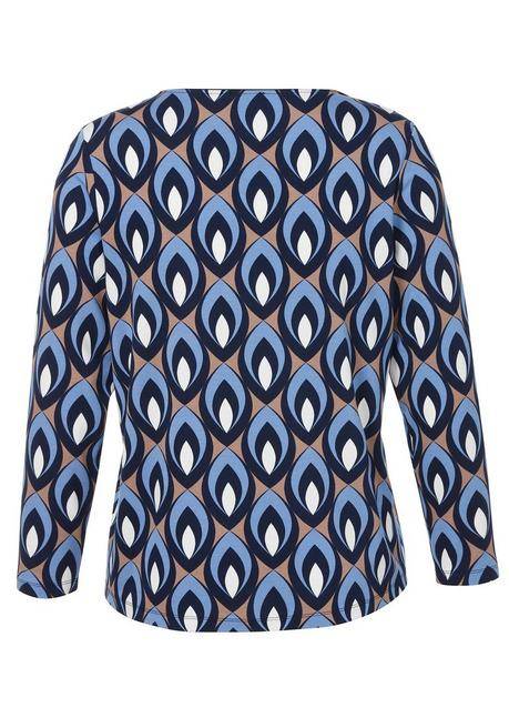 VIA APPIA DUE Bedrucktes Langarmshirt mit Rundhalsausschnitt - indigo gemustert sheego Neueste Stile