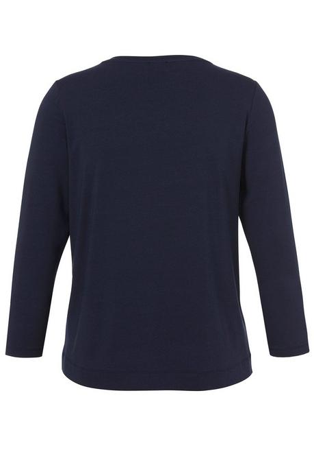 VIA APPIA DUE Langarmshirt mit glitzerndem Folienprint - indigo gemustert sheego Letzte 2 Tage