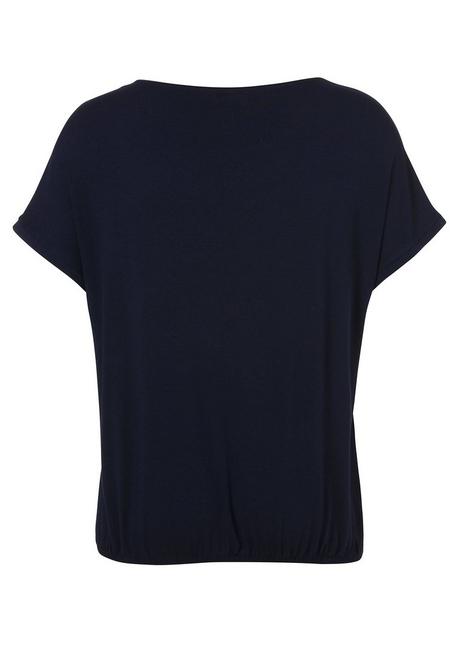 VIA APPIA DUE Blusenshirt mit Frontdruck und Gummizugsaum - indigo gemustert sheego Zeitbegrenzte Promotion