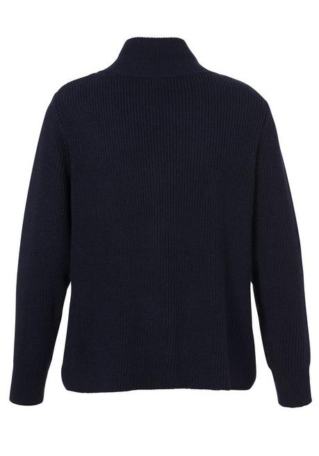 VIA APPIA DUE Strickjacke mit Bindeband am Stehkragen - indigo sheego Nur für heute