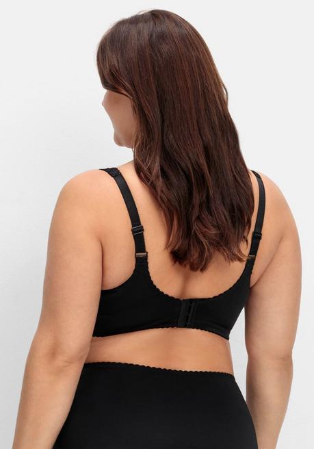 sheego BH ohne Bügel mit wattierten Cups - schwarz sheego 50% Rabatt mit kostenlosem Versand