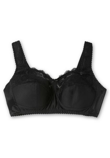 sheego BH ohne Bügel mit wattierten Cups - schwarz sheego 50% Rabatt mit kostenlosem Versand