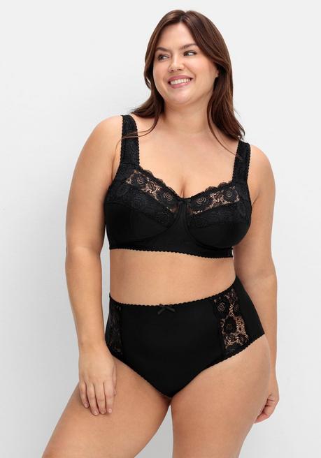 sheego BH ohne Bügel mit wattierten Cups - schwarz sheego 50% Rabatt mit kostenlosem Versand
