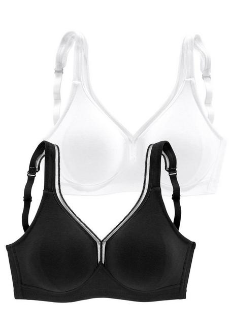 PETITE FLEUR T-Shirt-BH - schwarz+weiß sheego Im Verkauf