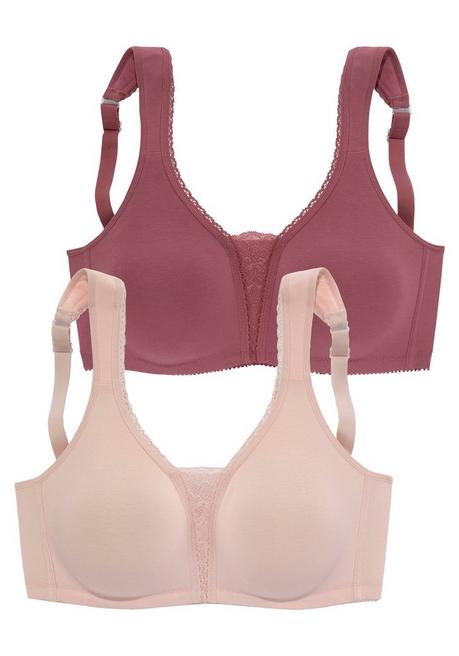 PETITE FLEUR Doppelpack BHs ohne Bügel - rosenholz+puder sheego zollfrei