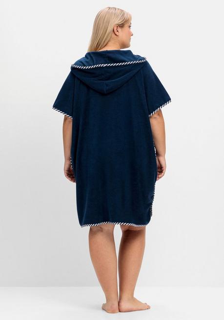 sheego Bade-Poncho mit Kapuze, aus Frottee - marine sheego Blitzverkäufe
