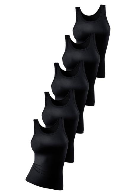 PETITE FLEUR Unterhemden im 5er-Set - schwarz sheego Großer Ausverkauf