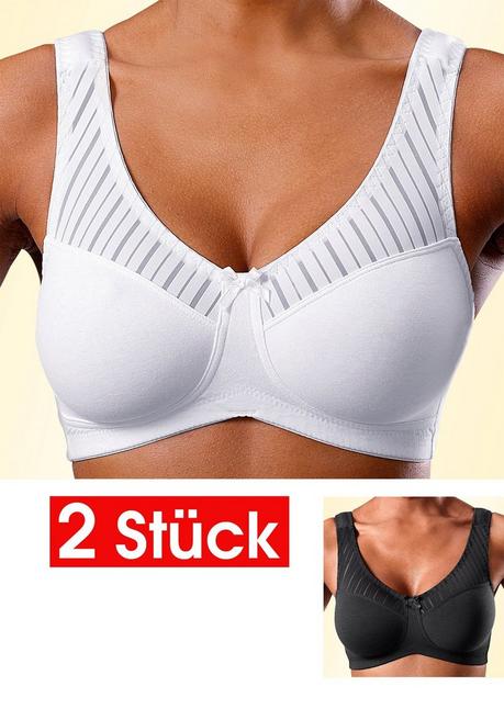 NUANCE Soft-BH - weiß+schwarz sheego Flash Sale