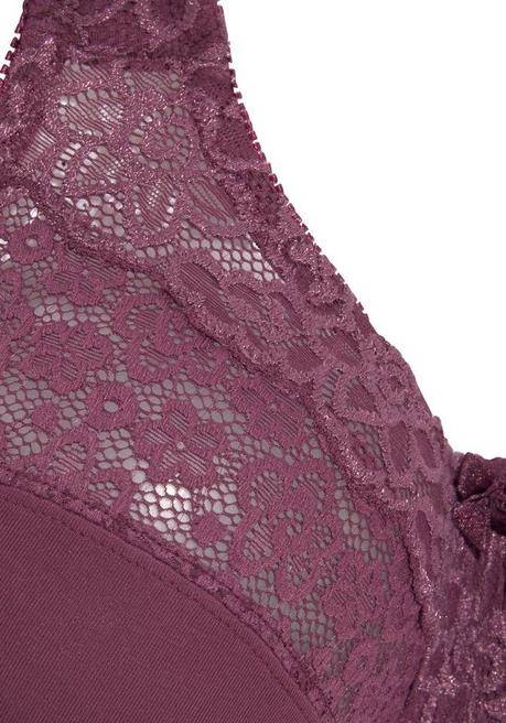 PETITE FLEUR Doppelpack Entlastungs-BHs mit Spitze - burgund+weiß sheego Online Shopping