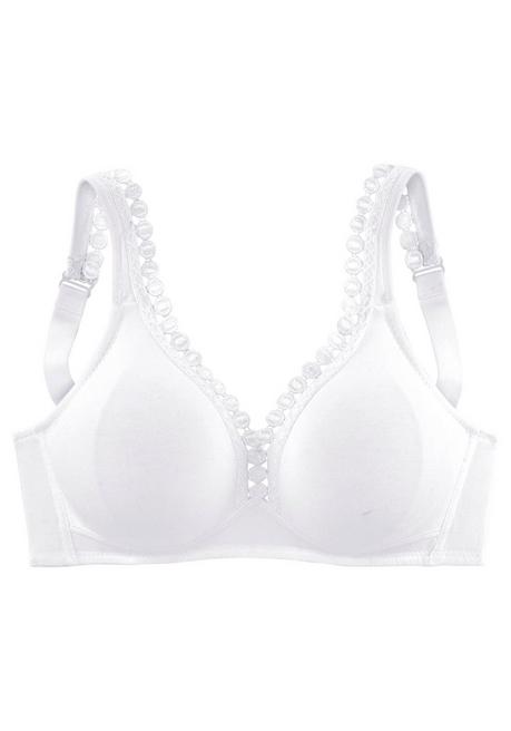 PETITE FLEUR Soft-BH - weiß+schwarz sheego Weihnachtsangebot