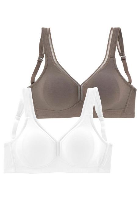 PETITE FLEUR T-Shirt-BH - taupe+weiß sheego Top Angebot