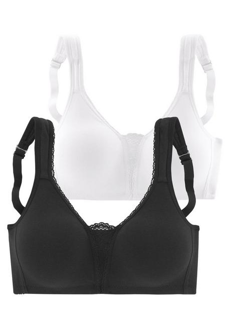 PETITE FLEUR Doppelpack BHs ohne Bügel - schwarz+weiß sheego Neueste Mode