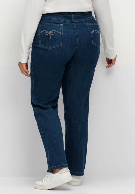 sheego x Collection L. Gerade Jeans in 5-Pocket-Form - blue Denim sheego Zeitlich begrenztes Angebot