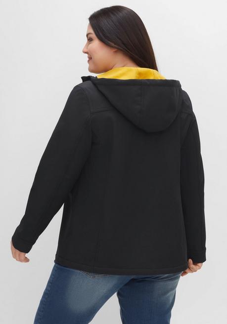 sheego Softshell-Jacke mit Fleece-Innenseite - schwarz sheego Exklusive Angebote