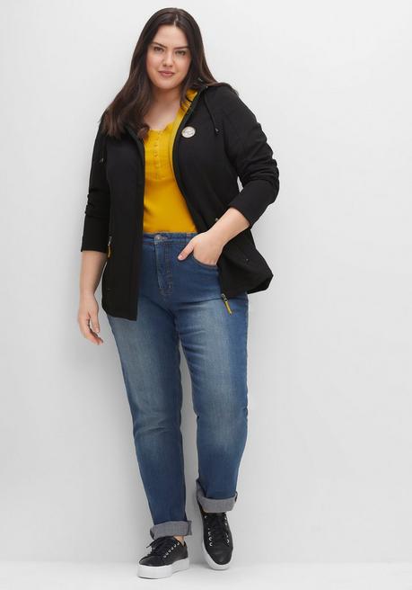 sheego Softshell-Jacke mit Fleece-Innenseite - schwarz sheego Exklusive Angebote