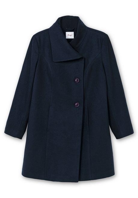 sheego Kurzmantel mit asymmetrischem Kragen - tiefblau sheego Tägliche Deals