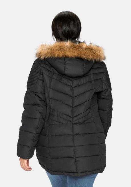 sheego Steppjacke mit abnehmbarer Kapuze - schwarz sheego Riesige Ersparnisse