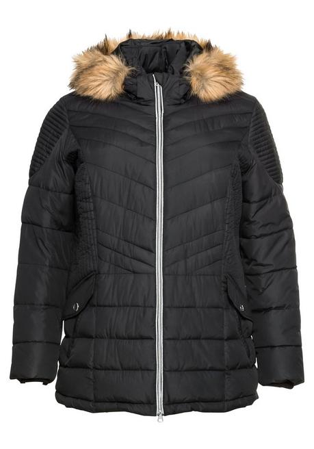 sheego Steppjacke mit abnehmbarer Kapuze - schwarz sheego Riesige Ersparnisse