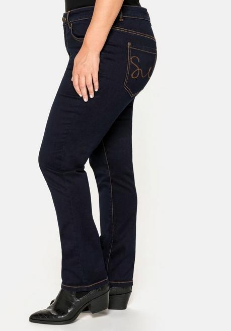 sheego Schmale Stretch-Jeans im 5-Pocket-Stil - blue black Denim sheego Super Sparpreis