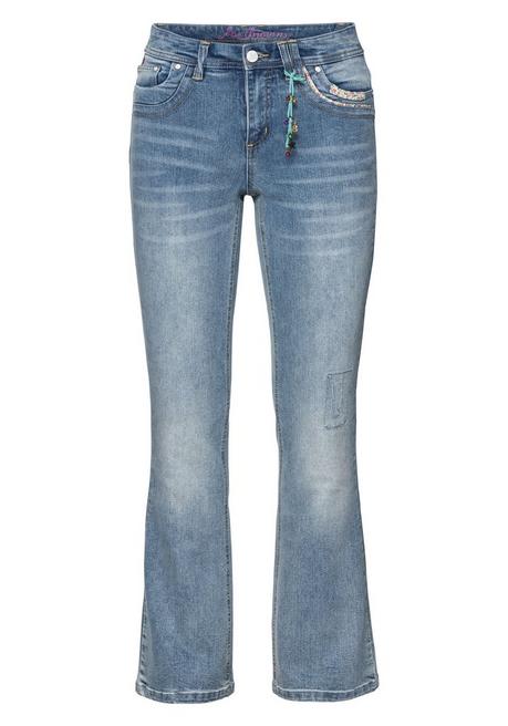 sheego by Joe Browns Bootcut Stretch-Jeans im Used-Look - light blue Denim sheego Wochenangebot
