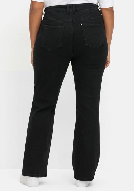 sheego Bootcut Stretch-Jeans mit Bodyforming-Effekt - black Denim sheego Bis zu 50% Rabatt