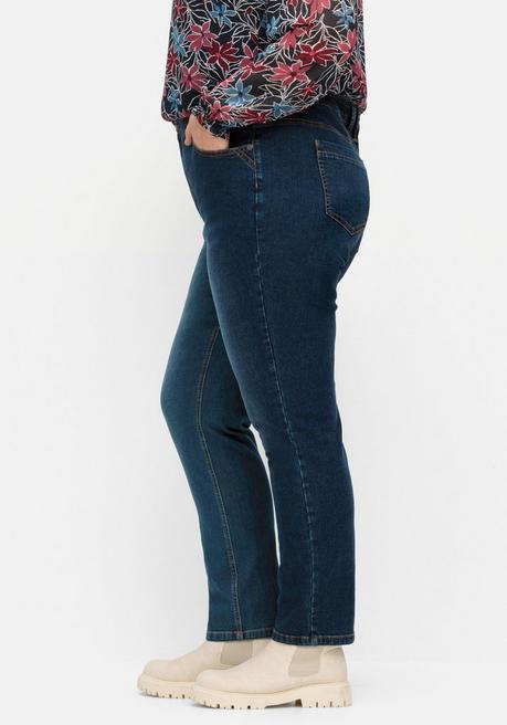 sheego Schmale Jeans in Curvy-Schnitt PIA, in 5-Pocket-Form - dark blue Denim sheego Riesige Rabatte