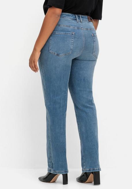 sheego Gerade Stretch-Jeans mit Bodyforming-Effekt - blue Denim sheego Fabrikladen