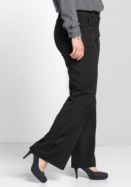 sheego Weite Stretchhose mit Bügelfalte - schwarz sheego Speichern exportieren