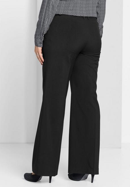 sheego Weite Stretchhose mit Bügelfalte - schwarz sheego Speichern exportieren