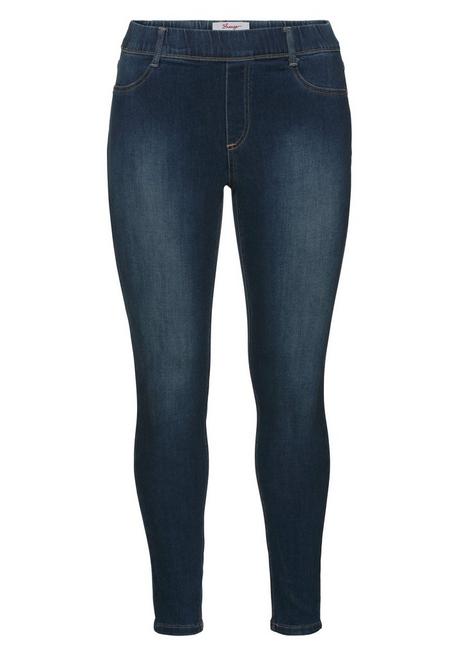 sheego Jeggings in Power-Stretch-Qualität, mit Schlupfbund - dark blue Denim sheego zollfrei